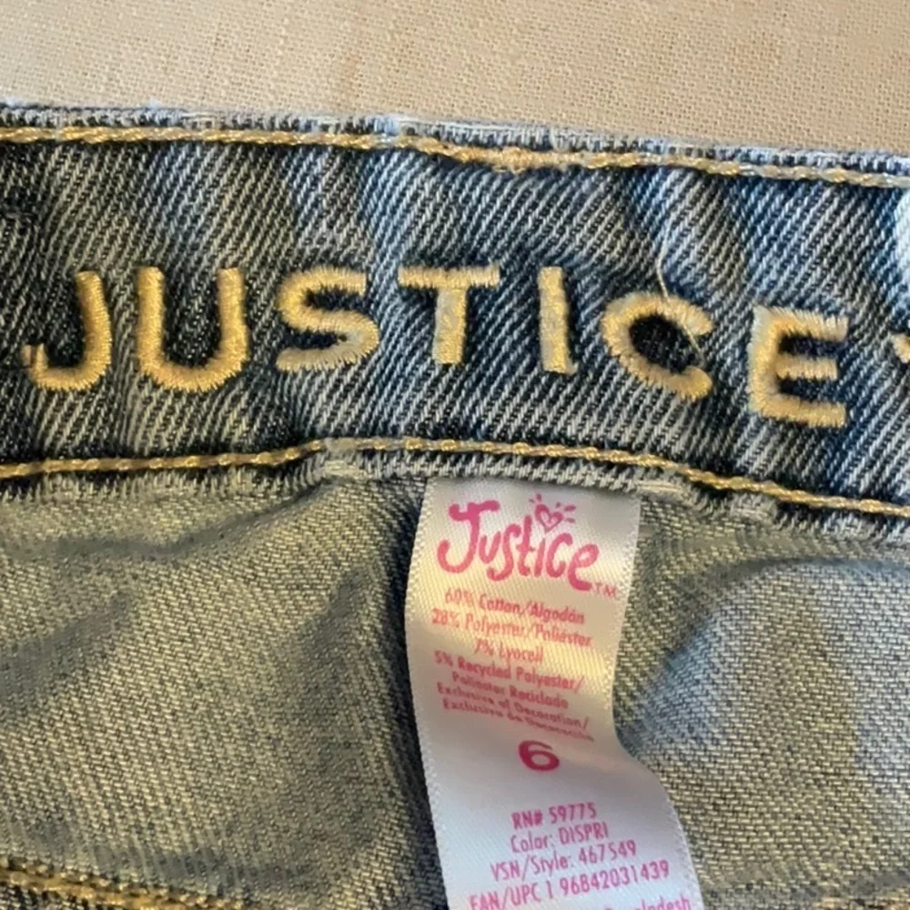 Justice Blue Floral Kids Jeans